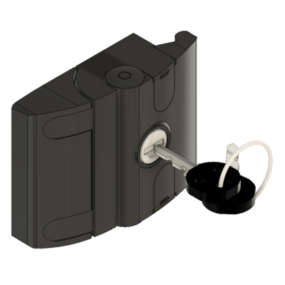 MODULAR SOLUTIONS DOOR PART&lt;BR&gt;COMPACT SLAM LATCH, BLACK POWDER COAT, LOCKING KEY 1333 W/HARDWARE